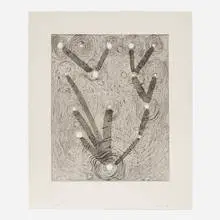 Al Taylor, Untitled (Large Map), 1988, etching on Somerset Satin