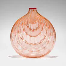 Cogolo vase by Lino Tagliapietra, c. 1992, hand-blown glass, sold May 2025
