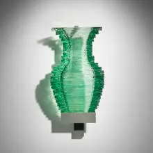 Sidney Hutter, Quasi Modern #59, 1999, laminated glass, milled aluminum