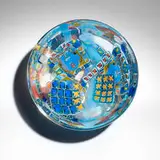 Richard Ritter, Floral Vessel (YC 1192 RP), 1992, blown, cut, polished, and sandblasted glass with murrine and canes