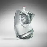 Cristallo Sommerso N. 52 - Scolpito vase by Yoichi Ohira, 2008, hand-blown glass canes, partial inciso surface, sold May 2025