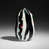 Siluette Nere vase by Yoichi Ohira, 2002, hand-blown glass canes with murrine, polished, sold May 2025