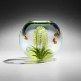 Mark Peiser, Paperweight vase with butterflies, 1979, hand-blown and internally decorated glass