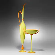 Dante Marioni, Chartreuse Pair, 2001, hand-blown glass