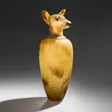 William Morris, Canopic Jar: Cow Elk, 1993, blown and hot-sculpted glass