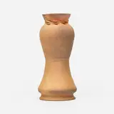 George E. Ohr, Tall vase, 1897-1900, bisque earthenware