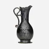 George E. Ohr, Tall pitcher, 1897-1900, glazed earthenware