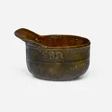 George E. Ohr, Novelty USS Winona hat, 1899, glazed earthenware