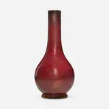 Experimental vase by Hugh C. Robertson for Chelsea Keramic Art Works, 1885-89, oxblood-glazed stoneware, sold May 2025