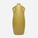 Early and Tall vase with trefoils by Artus Van Briggle for Van Briggle Pottery, 1904, glazed earthenware, sold May 2025