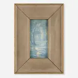 Creek Scene (Vellum plaque) by Edward Diers for Rookwood Pottery, glazed earthenware, original frame, sold May 2025