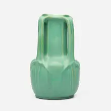 Teco Pottery, Rare vase, model 223, c. 1910, glazed earthenware