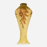 Émile Diffloth for University City, Fine and Tall vase with maple seed pods, 1910, glazed porcelain