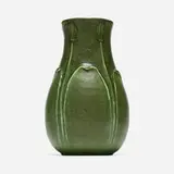 Grueby Faience Company, Vase with leaves and buds