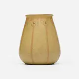 Vase with stylized Tree of Life by Arthur Hennessey and Sarah Tutt, 1908-16, glazed earthenware, sold May 2025