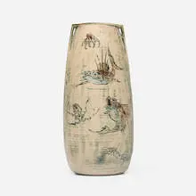 Vase with sea creatures by Martin Brothers Pottery, 1911, salt-glazed stoneware, sold May 2025