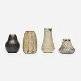 Martin Brothers Pottery, Collection of four cabinet vases, c. 1903-07, salt-glazed stoneware