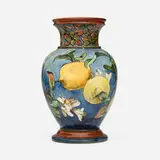 Doulton Lambeth, Vase with lemons, 1872-1914, glazed earthenware