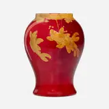 Royal Doulton, Flambé vase with koi fish, c. 1915, glazed and gilt porcelain