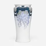 Fanny Garde for Bing & Grøndahl, Large vase with wisteria, c. 1900, glazed porcelain