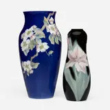 Rörstrand and Royal Copenhagen, Vases, set of two, c. 1900, glazed porcelain