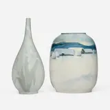 Nils Lundström for Rörstrand, Vases, set of two, c. 1900, glazed porcelain