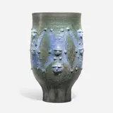 Edwin and Mary Scheier, Tall chalice form with figures