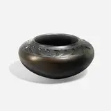 James "Mac" Anderson for Shearwater Pottery, Reticulated bowl with overlapping leaves