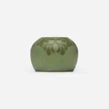 Walrath Pottery, Vase with stylized leaves