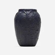 Wheatley Pottery, Vase with leaves, c. 1910, glazed earthenware