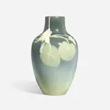 Iris Glaze vase with nasturtium by Katherine van Horne for Rookwood Pottery, sold Jun 2023