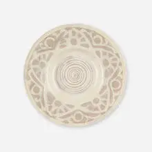 Plate by Arthur Eugene Baggs for Marblehead Pottery, 1926, glazed earthenware, sold Jun 2023