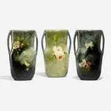 Haviland & Co., Collection of three vases with flower blossoms