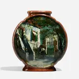 Scenic vase with woman watering plants by Yefgheni Morand for Haviland & Co., sold Jun 2023