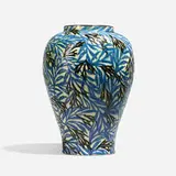 Large vase with leaves by Max Laeuger for Karlsruhe Majolika-Manufaktur, sold Jun 2023