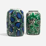 Max Laeuger for Tonwerke Kandern, Vases with stylized leaves, set of two
