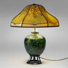 Max Laeuger, Table lamp base with stylized mistletoe, sculpture