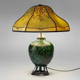 Max Laeuger, Table lamp base with stylized mistletoe, sculpture