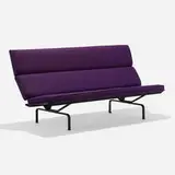 Charles and Ray Eames, Sofa Compact, 1954, vinyl, chrome-plated steel, enameled steel