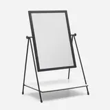 Paul McCobb, Vanity, 1953, mirrored glass, enameled steel, milk glass, rubber