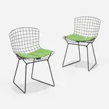 Harry Bertoia, Children's chairs, pair, enameled steel, vinyl