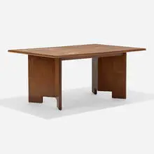 Frank Lloyd Wright, Dining table, c. 1955, mahogany