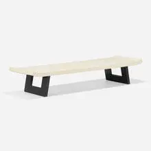 Coffee table, model 5004 by Paul Theodore Frankl, c. 1948, lacquered cork, painted wood, sold Sep 2022
