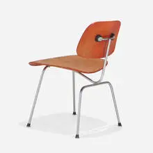 Charles and Ray Eames, DCM, aniline-dyed birch plywood, chrome-plated steel, rubber