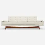 Adrian Pearsall, Sofa, model 2408-S, c. 1965, walnut, upholstery