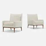 Directional lounge chairs model 1312, pair by Paul McCobb, 1956, beech, upholstery, sold Sep 2022