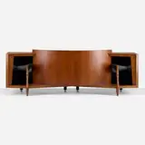 Arnold Wolf and Richard Ranger, Paragon speaker, model D44000, serial no. 41767, 1957, walnut, brass, enameled steel, cloth