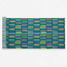 Ribbons textile by Alexander Girard, 1957, screenprinted cotton, sold Sep 2022