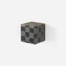Stuart Arends, S.M. 14, 1995, oil, wax and graphite on steel cube