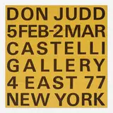 Donald Judd, Exhibition poster